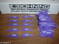 Bohning 2" Blazer Vanes, 100 Pk. Purple for Archery Bow Hunting Arrows