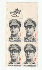 Scott # 1424 US   ZIP BLOCK of 4  Douglas MacArthur  Free Ship  M/NH  O/G