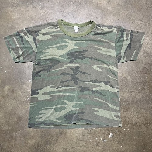 Vintage 70s MTF Jungle Camo Boxy Blank TShirt 1970s True Vintage eBay