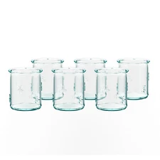 Amici Home Italian Old Fashioned Drinking Glassware, 12 oz, Bee Design-Set of 6