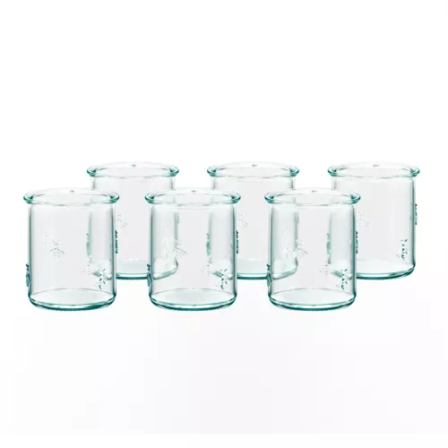 Amici Home Italian Old Fashioned Drinking Glassware, 12 oz, Bee Design-Set of 6