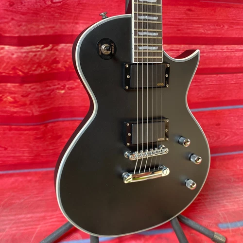 ESP Electric Guitar Matt Black  EMG Pickups chrome hardware white binding in US