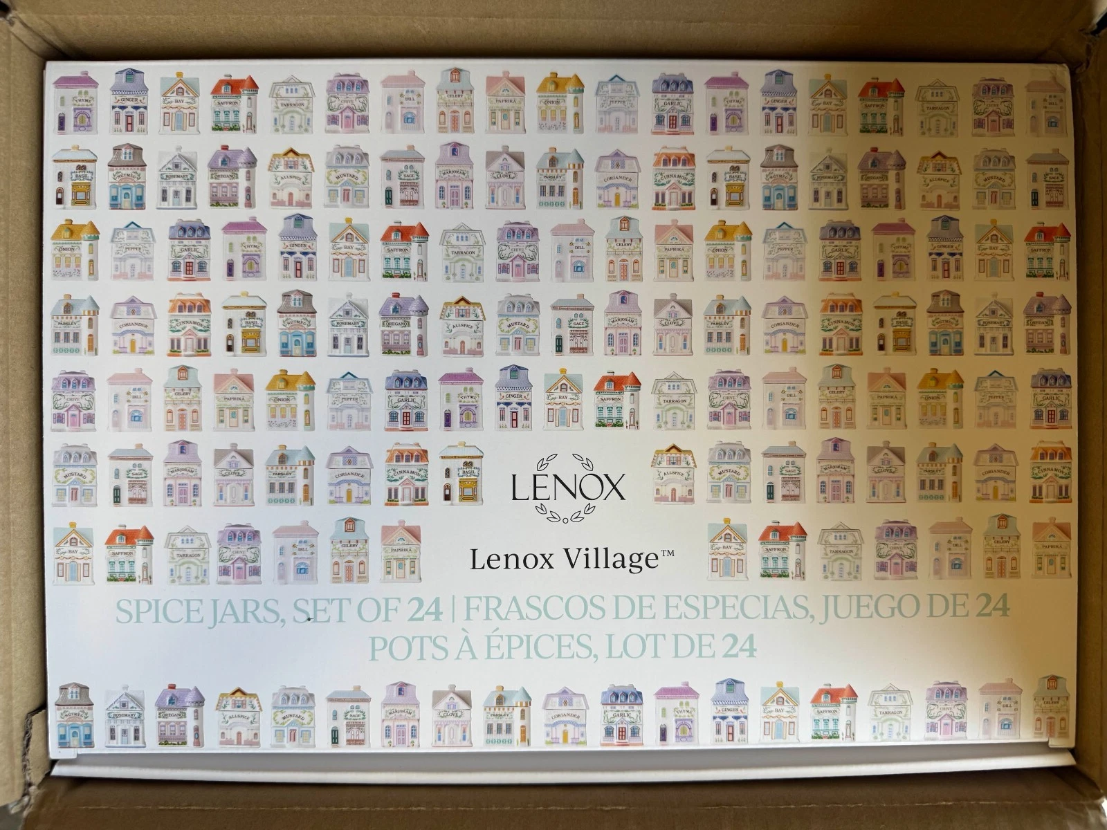 2024 Lenox Spice Village 24 Jar Full Collection Complete Set Box WORLDWIDE SHIP!