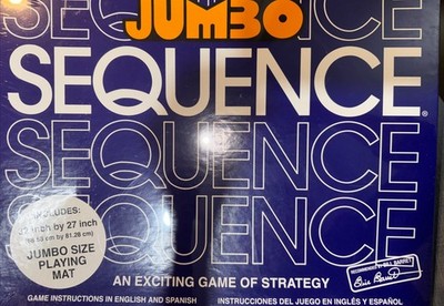 VTG Jumbo Sequence Board Game by Jax 1996 Edition English/Spanish Instructions N