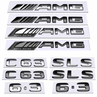 Für C63 SLS 6.3 AMG Schriftzug Embleme Aufkleber Logo Badge Auto