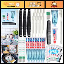 60 Homeless Hygiene Kits Bulk  Personal Care Set, Reusable Zip Bags, Charity Su