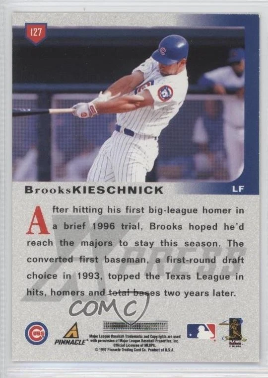 1997 Pinnacle X-Press Brooks Kieschnick #127 - Image 2 of 2