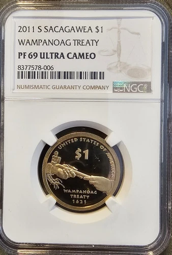 2011-S NGC PF69 ULTRA CAMEO Sacagawea "Wampanoag Treaty" PROOF Dollar