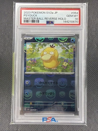 Pokemon Psyduck 151 sv2a Japanese Master Ball Reverse Holo #054 PSA 10 Gem Mint
