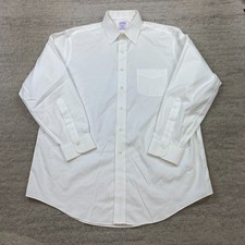 VTG Brooks Brothers Oxford Button Shirt 16 - 33 White OCBD Formal Dress Mens 90s