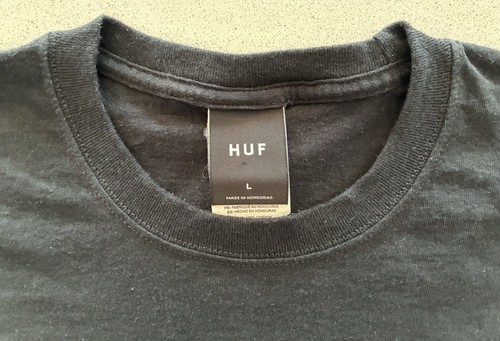 HUF x THRASHER MAGAZINE TEE - L - BLACK - S/S T-SHIRT - SKATEBOARDING - Picture 5 of 5
