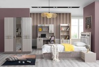 Kinderzimmer Set Kinderbett Nachttisch Kleiderschrank Buecherregal Schreibtisch
