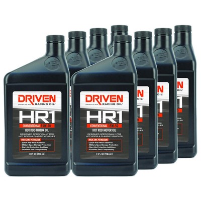 Driven Racing Oil 02106, HR1 Hot Rod Oil, Conventional 15W-50, 8 Quarts