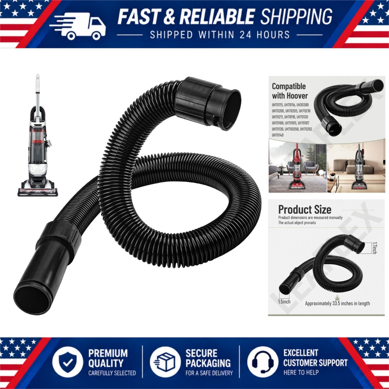 Vacuum Hose Assembly for Hoover UH70200 UH70210 UH70140 Bagless Upright,