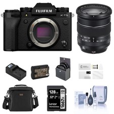 Fujifilm X-T5 Mirrorless Camera, Black with XF 16-80mm f/4.0 R OIS WR Lens, 128G