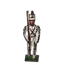 Grey Iron Toy Soldier G6 West Point Cadet Marching White Vintage Dimestore