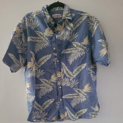 vintage Summa Hawaiian Tropical Men's Button Up Shirts Size med m ferns 