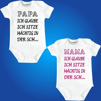 Lustiger Baby-Body Babybody Bodie - Für Papa Mama Oma Opa Tante Onkel Uroma