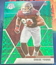 2020 Panini Mosaic - Rookies Chase Young #202 Green Mosaic Prizm (RC)