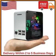 Raspberry Pi 3 Case, Aluminum Mini Tower Case with Cooling Fan and Color Changin