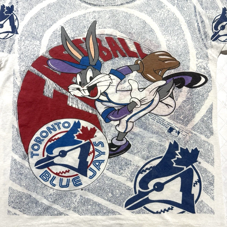 Camiseta De Colección Toronto Blue Jays Bugs Bunny Juvenil Talla XL Mlb Aop Novel Teez Foto 3 de 4