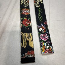 Ed Hardy Belt Overprint Vintage Tattoo Y2K Dishonor Skulls No Buckle 47 Inches