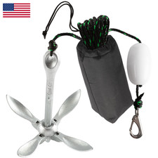 Rad Sportz Kayak Anchor - 5.5 Pound Folding Anchor For Paddle Board Sup Canoe