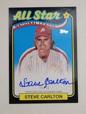 2024 Topps Steve Carlton '89 35th Anniversary All Star Auto Black 36/50 Phillies