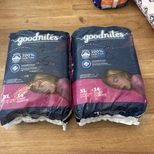 Goodnites Girls XL 27 Ct Nighttime Underwear- Discontinued Size- Fits 95-140lbs