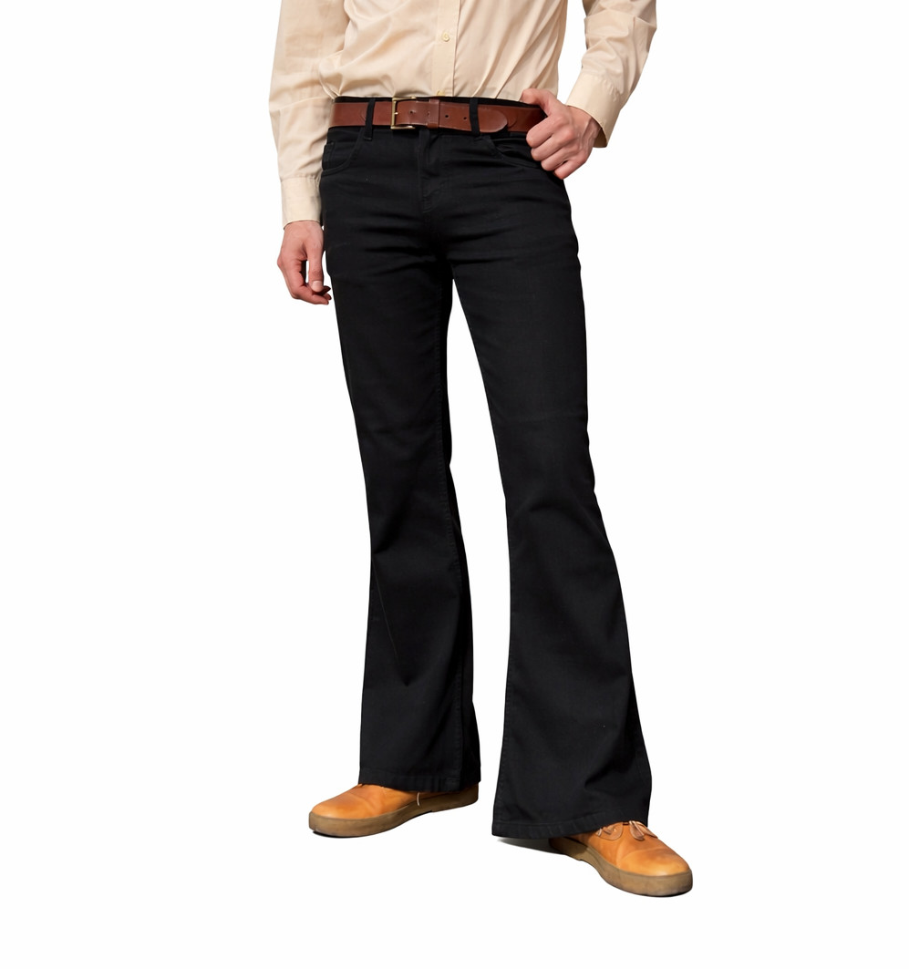 Men's Bell Bottoms Flared Jeans- Retro Denim Flares - Classi