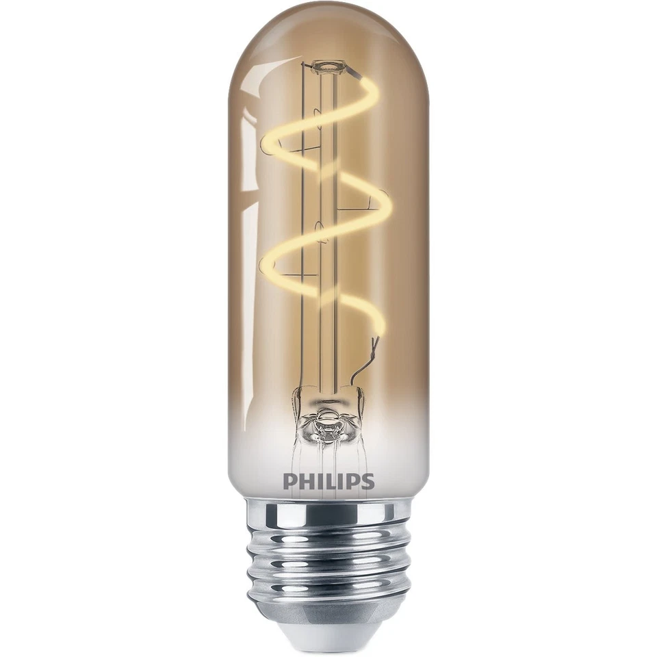 Philips Vintage 25W Equivalent Amber T10 Medium LED Decorative Light Bulb 565671 - Image 3 of 4