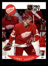  67 Jimmy Carson 10 Red Wings 1990 Pro Set Hockey Sports Trading Card 