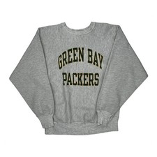 Reverse Weave Champion Green Bay Packers Sweatshirt - XL Gray Cotton Blend