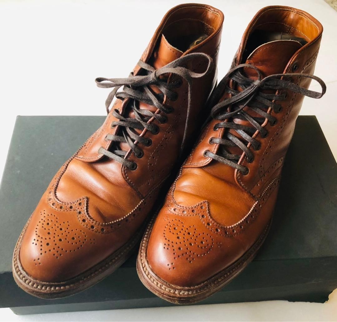 Alden 44618 Dark Tan Calfskin Wing Tip Boot