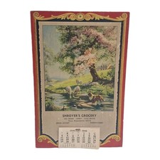 Shroyers Grocery Ice Cream Candy Meat Advertising Calendar Union Deposit PA 1949