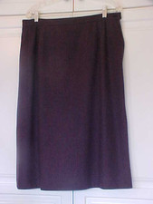 VTG PENDLETON SZ 16 Classic Solid Dark Purple Skirt 100 Pure Virgin Wool