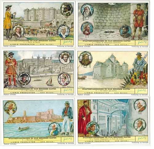 Liebig S1735 Serie 6 Figurine Prigioni e loro Illustri Ospiti Ed. Belgio - Imagen 1 de 1