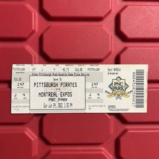 Pittsburgh Pirates Vs Montreal Expos MLB Baseball Ticket Stub PNC June 2001