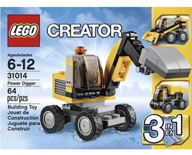 (3) LEGO Creator Power Digger 31014 100% Complete Sets 3in1 Dump Truck