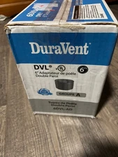 DuraVent 6" DVL Chimney Pipe Appliance Flue Adapter - Black (6DVL-AD)