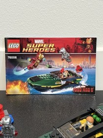 LEGO Marvel IronMan Extremis Sea Port Battle 76006 Set w/ Minifigs & Manual 100%