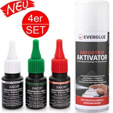 3 X 20g Colla Istantanea Industriale Modellismo Super Con Attivatore Spray Set