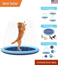 Easy Setup 79'' Splash Pad for Pets  Kids - Ultimate Water Play Experience