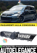 💫Griglia a Nido d'Ape Nera con Striscia Cromata per VW Golf 7 GTD 2012–2017💫