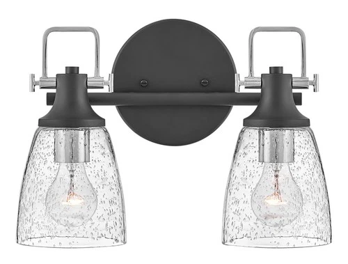 Hinkley Lighting 51272 Easton 2 Light 15"W Vanity Light - Black - Picture 1 of 12