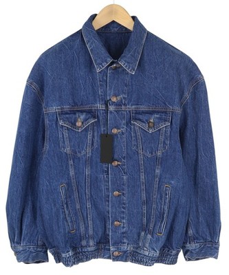 R13 Cinched Waist Denim Trucker Women Jacket M Kelly Tex Oversized Blue