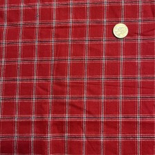 Scottish Tartan Plaid Red  Green Flannel Fabric Reversible 58" W x 18" L SBTHYP