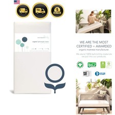 Organic Baby Crib Mattress Waterproof NonToxic Lightweight Firm Support
