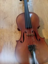 4/4 Vintage KarlHofner Violin medium Crack On Top Looks Nice Label Bubenreuth