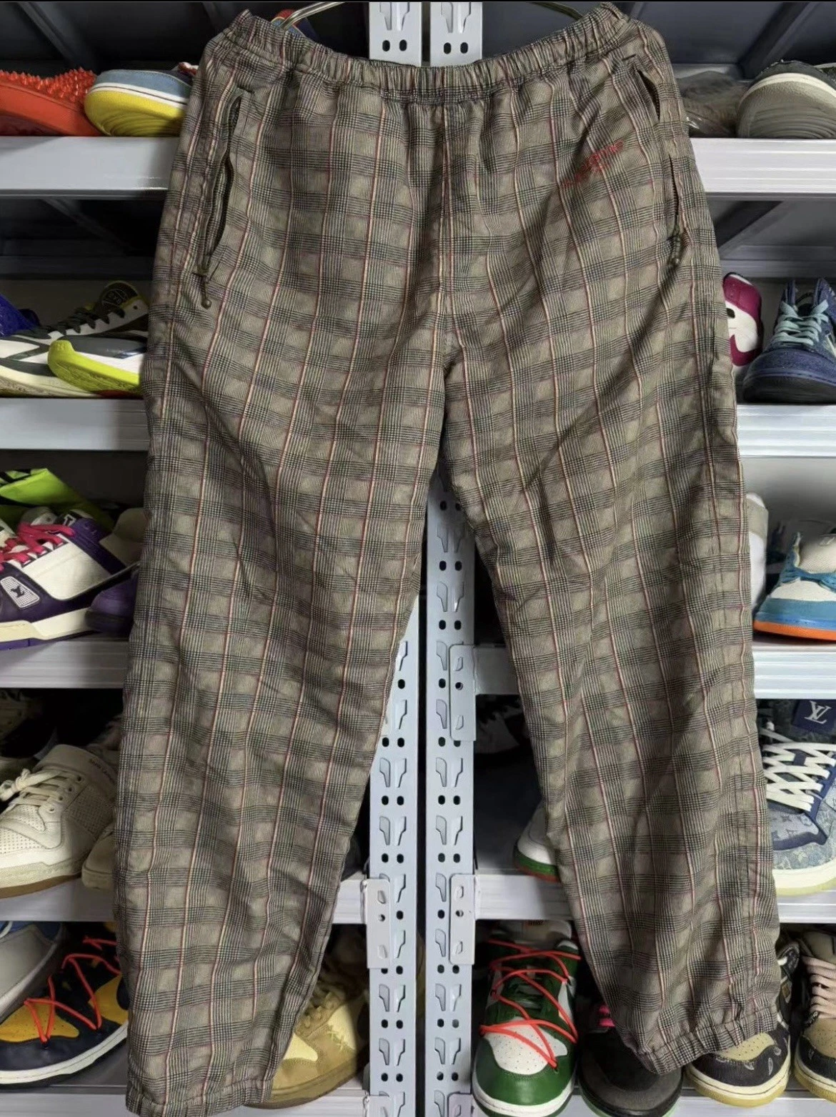 Pantalon de survêtement à carreaux Supreme Tan Glen taille S
